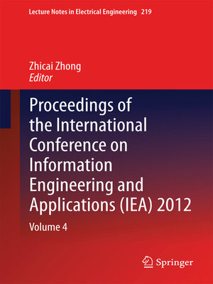 cover image of Proceedings of the International Conference on Information Engineering and Applications (IEA) 2012